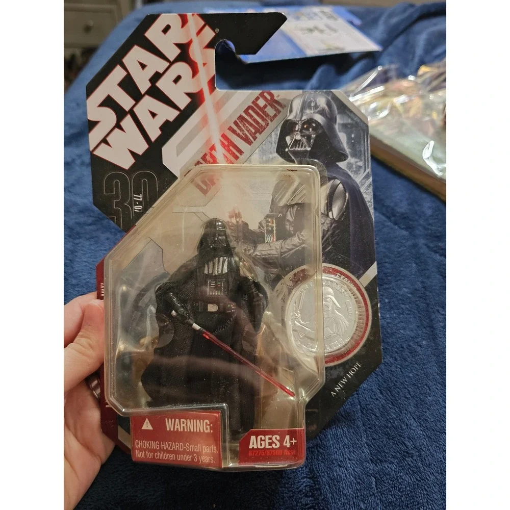 Star Wars 30th Anniversary Darth Vader Action Figure with Coin 2007 Hasbro 16